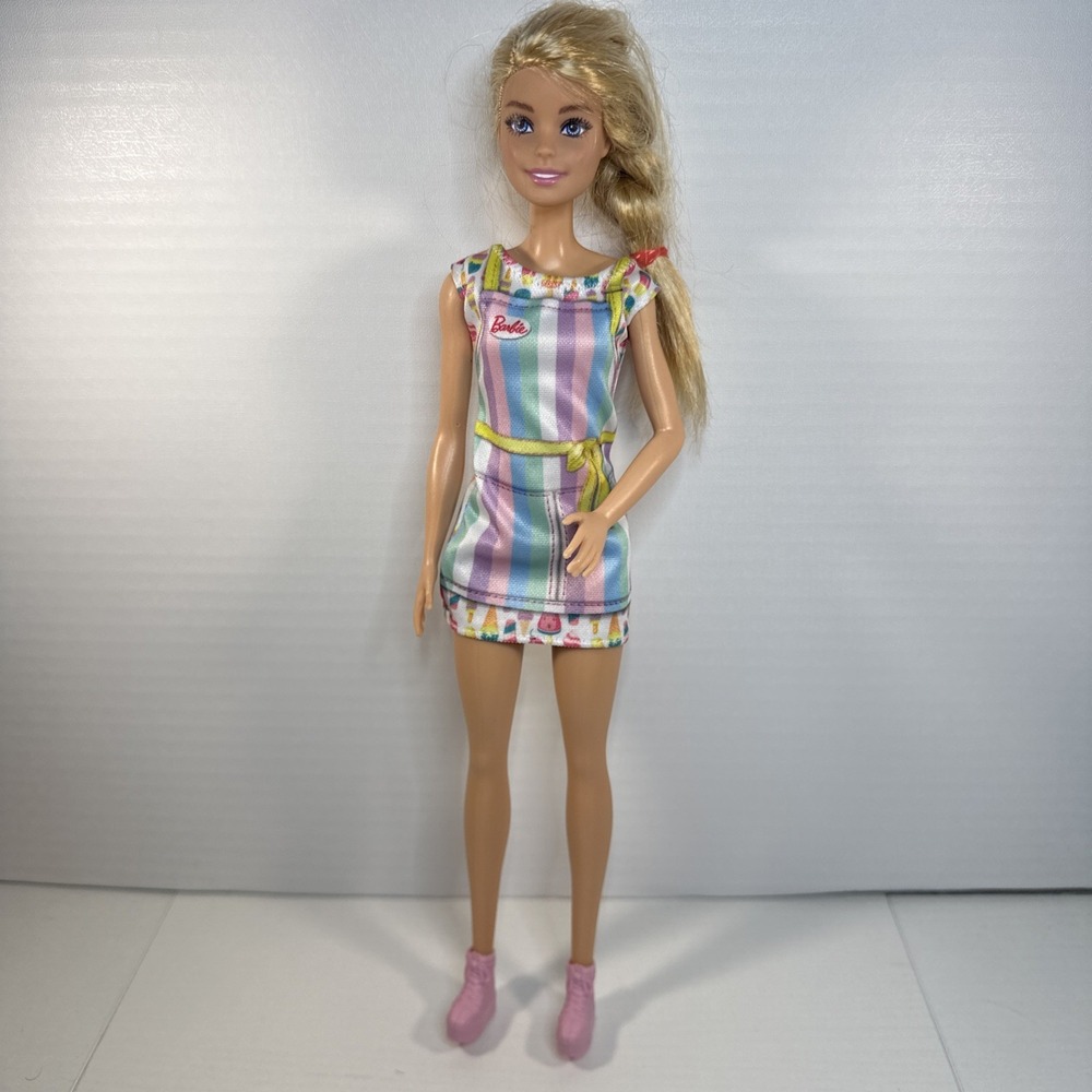 Mattel Barbie Ice Cream Shop Doll W/ Dress & Shoes - Career Barbie - Blonde
